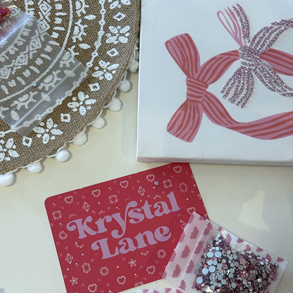 Dainty Bows Rhinestone Canvas Kit