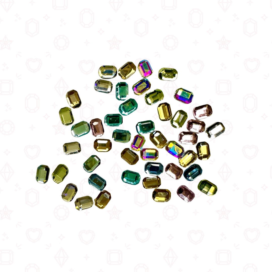 Emerald Shape Rhinestone Confetti - Rhinestones for Tooth Gems & Nail Art