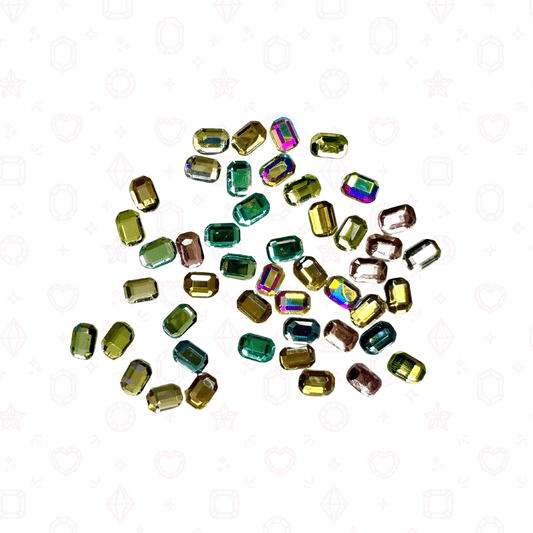 Emerald Shape Rhinestone Confetti - Rhinestones for Tooth Gems & Nail Art