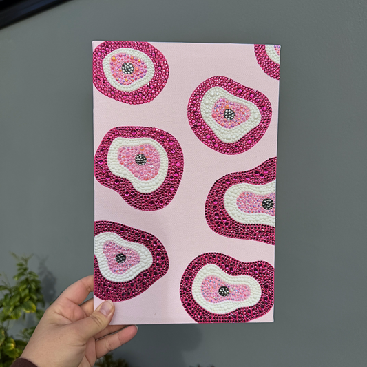 Pink Evil Eye Rhinestone Canvas Kit