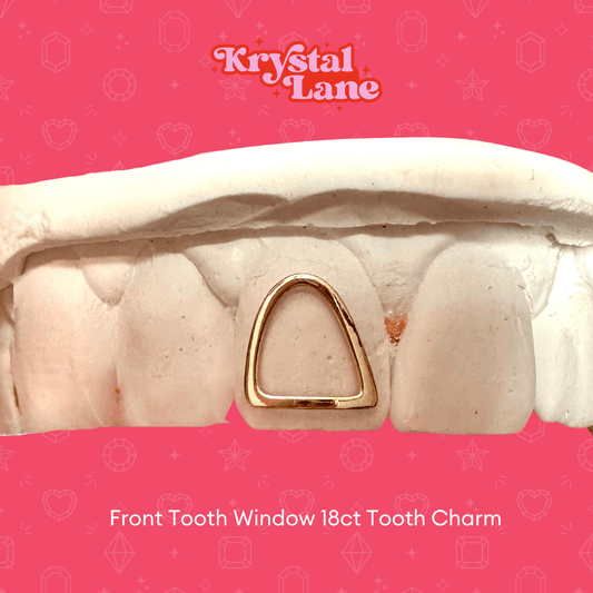 Front Tooth Window Solid Gold Tooth Charm