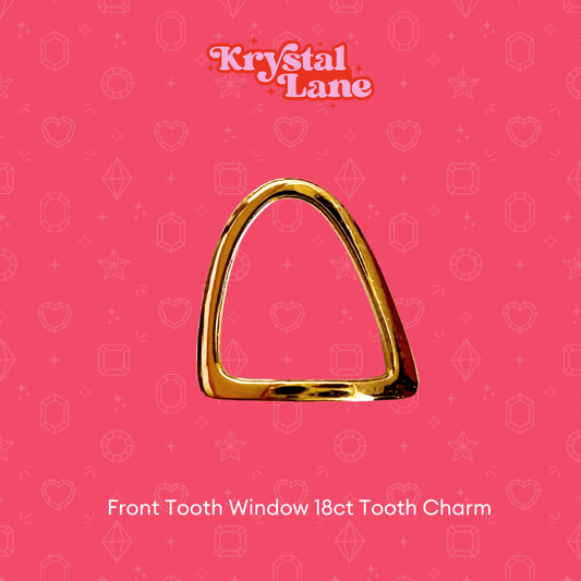 Front Tooth Window Solid Gold Tooth Charm