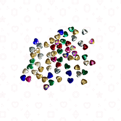 Heart Shape Rhinestone Confetti - Rhinestones for Tooth Gems & Nail Art
