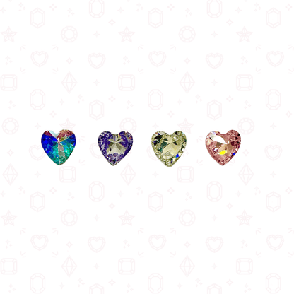 Mini CZ Hearts 3mm  - Crystals for Tooth Gems & Nail Art