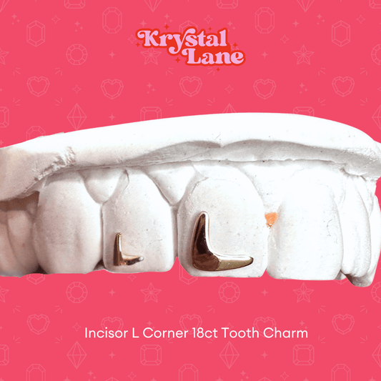 L Shape Solid Gold Tooth Charm