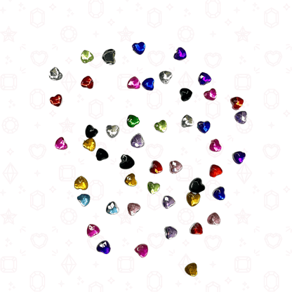 Acrylic Mini Heart Confetti Mix - NHF Flatback
