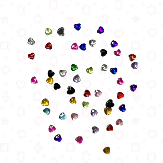 Acrylic Mini Heart Confetti Mix - NHF Flatback