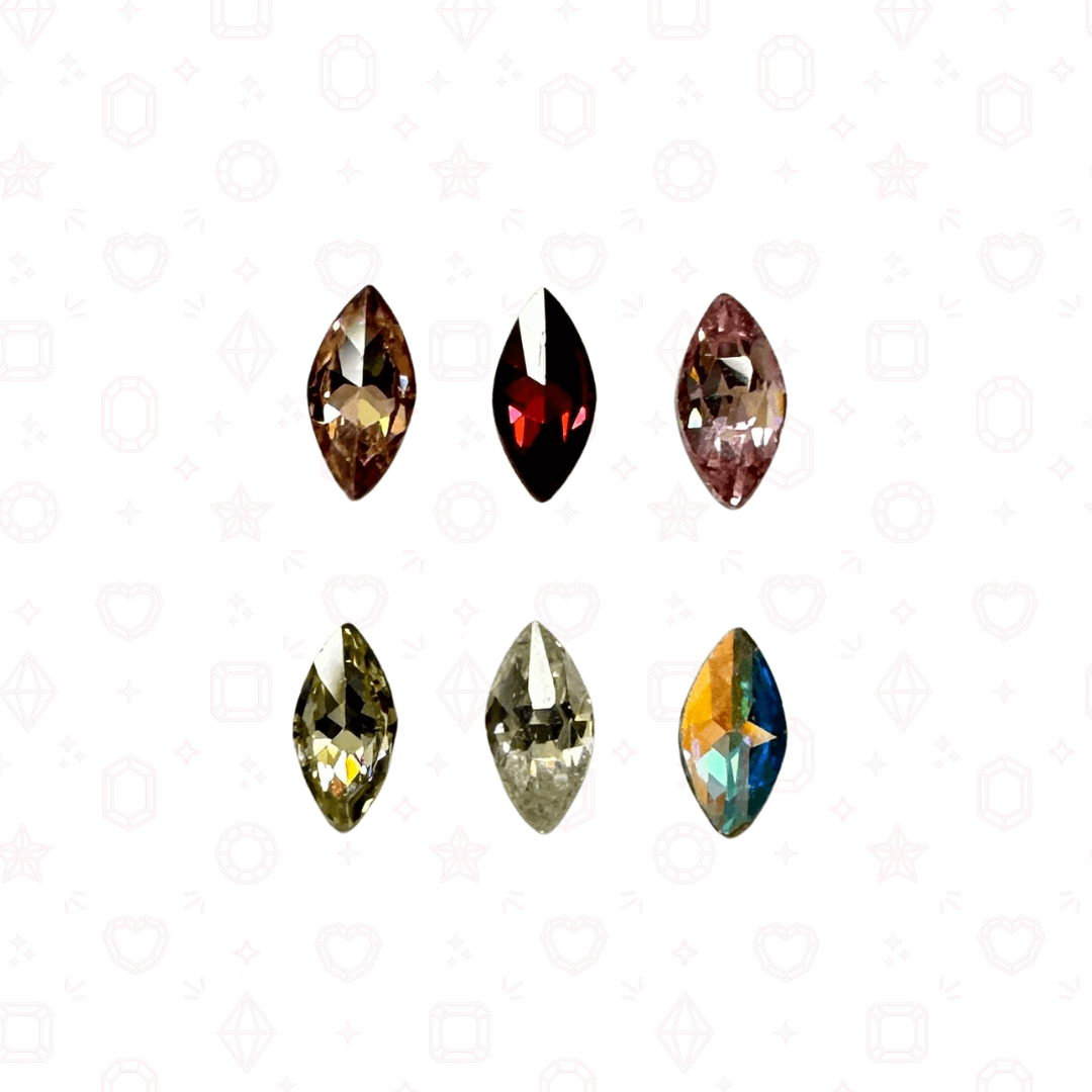 Mini CZ Navette 1.5mm x 3mm  - Crystals for Tooth Gems & Nail Art