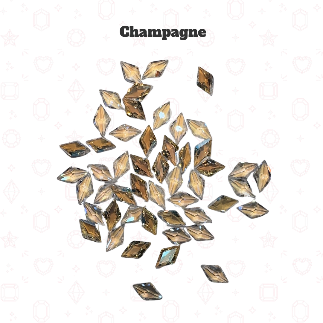 Foil Free Diamond Shape Flatbacks