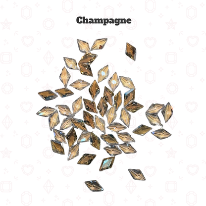 Foil Free Diamond Shape Flatbacks