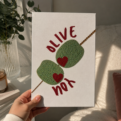 Olive You Rhinestone Canvas Kit