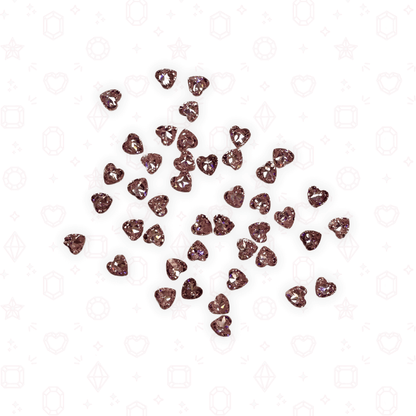 Mini CZ Hearts 3mm  - Crystals for Tooth Gems & Nail Art