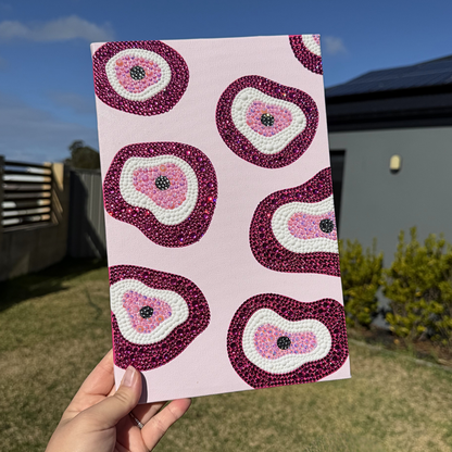 Pink Evil Eye Rhinestone Canvas Kit