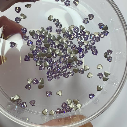 Mini CZ Hearts 3mm  - Crystals for Tooth Gems & Nail Art