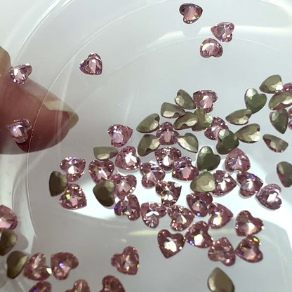Mini CZ Hearts 3mm  - Crystals for Tooth Gems & Nail Art