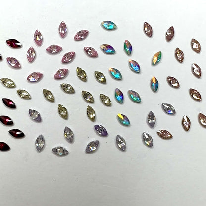 1.5mm x 3mm Navette Crystal Confetti Mix - Crystals for Tooth Gems & Nail Art