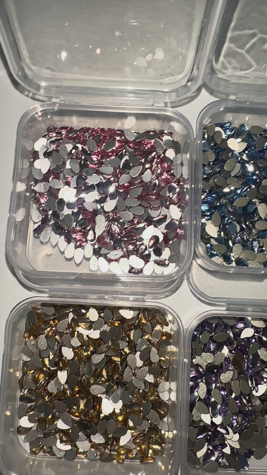 Pear Shape Rhinestone - 3mm x 5mm - Rhinestones for Tooth Gems & Nail Art