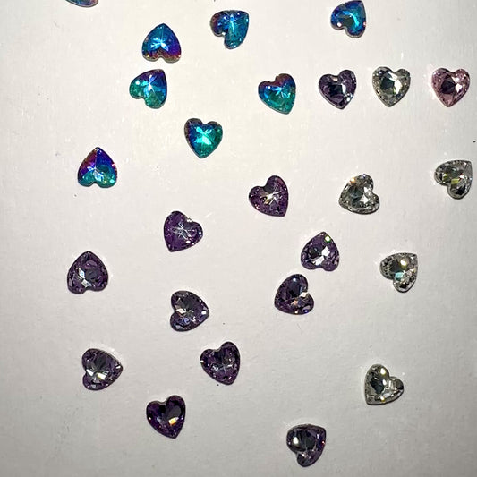 3mm Heart Crystal Confetti Mix - NFH Crystal
