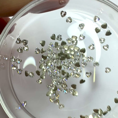 Mini CZ Hearts 3mm  - Crystals for Tooth Gems & Nail Art