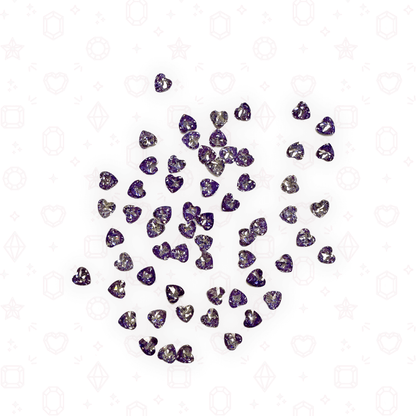 Mini CZ Hearts 3mm  - Crystals for Tooth Gems & Nail Art