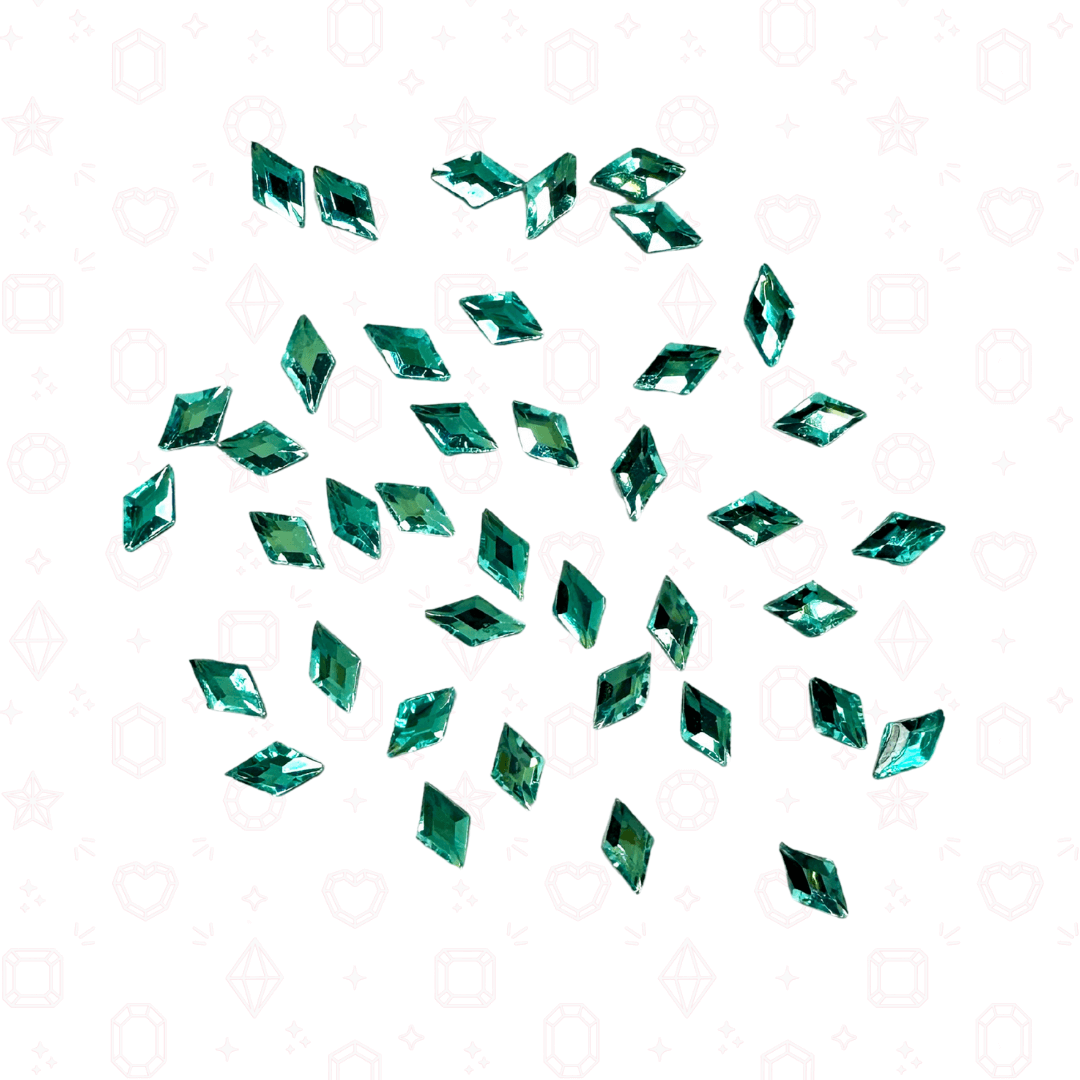 Diamond Rhombus Shape -  3mm x 5mm - NHF Flatback Rhinestone