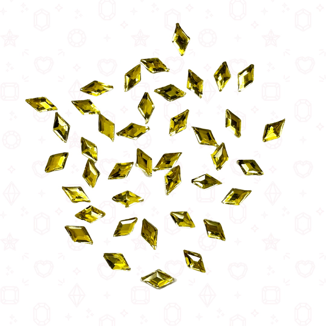 Diamond Rhombus Shape -  3mm x 5mm - NHF Flatback Rhinestone