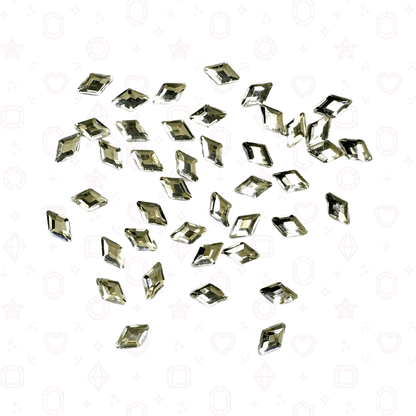Diamond Rhombus Shape -  3mm x 5mm - NHF Flatback Rhinestone