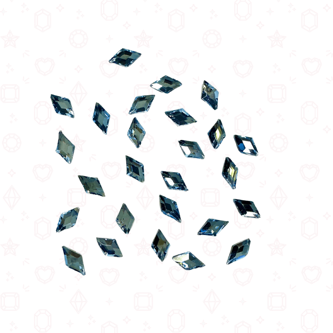 Diamond Rhombus Shape -  3mm x 5mm - NHF Flatback Rhinestone