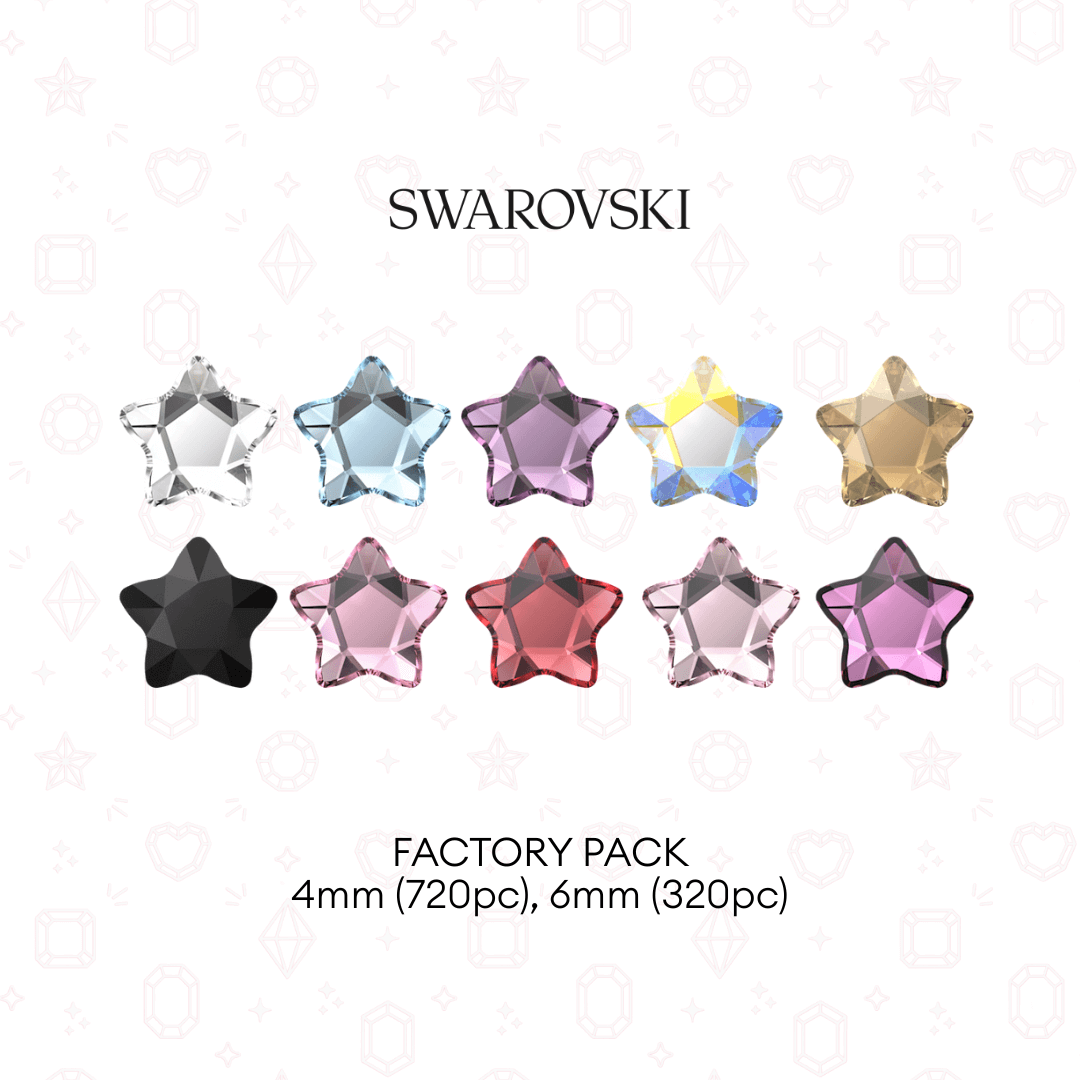 Swarovski 2754 Star Flower NHF Flatback - Factory Pack