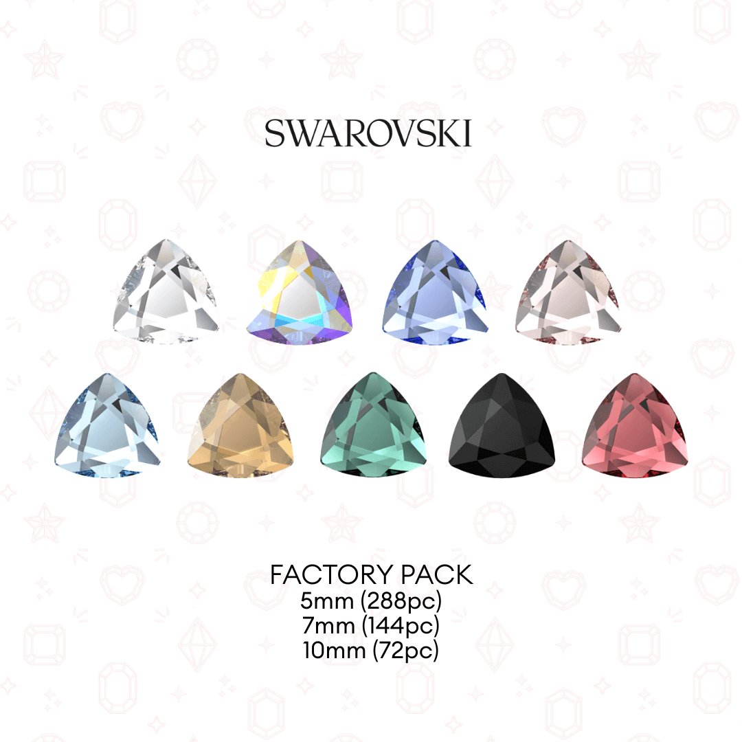 Swarovski 2472 Trilliant NHF Flatback - Factory Pack