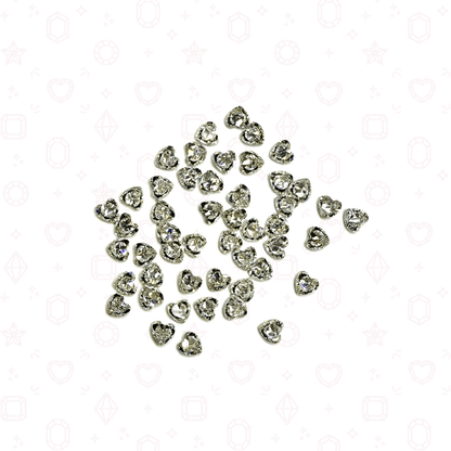 Mini CZ Hearts 3mm  - Crystals for Tooth Gems & Nail Art