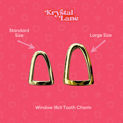Window Frame Solid Gold Tooth Charm
