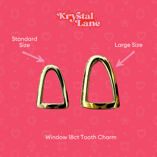 Window Frame Solid Gold Tooth Charm