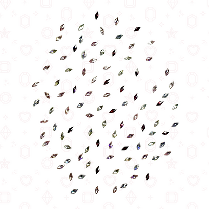 1.5mm x 3mm Diamond Crystal Confetti Mix - Crystals for Tooth Gems & Nail Art